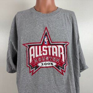 Vintage NBA All Star Game T Shirt Mens Size 2XL Grey Houston Basketball 2006